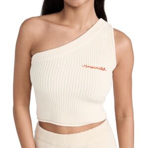 Simon Miller Zen One Shoulder Cotton Knit Top
